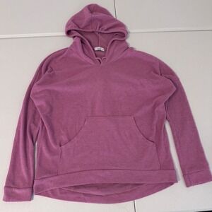 Náti‎ Pink Fleece Oversized Hoodie Kangaroo Pocket Sweatshirt Womens Size M Aa